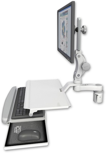 [UL550-R2-KUS-AS1] AccessMount™ Ultra 550 LCD mount for a 2" radius with a work surface tray and slide-out keyboard tray and an 6" arm