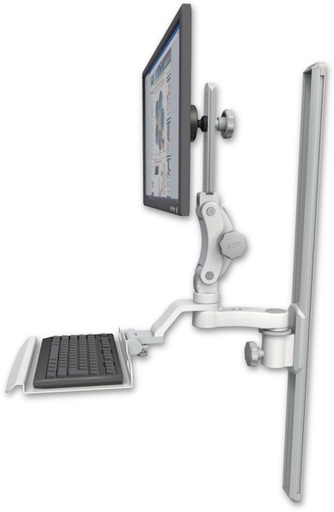 [UL550-T36-KU12-AS1] AccessMount™ Ultra 550 LCD mount on a 36" wall track slider with a 12" keyboard tray and an 6" arm