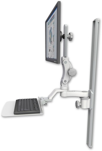 [UL550-T36-KU12F-AS1] AccessMount™ Ultra 550 LCD mount on a 36" wall track slider with a 12" flat keyboard tray and an 6" arm