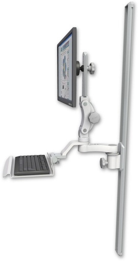 [UL550-T50-KU12-AS1] AccessMount™ Ultra 550 LCD mount on a 50" wall track slider with a 12" keyboard tray and an 6" arm
