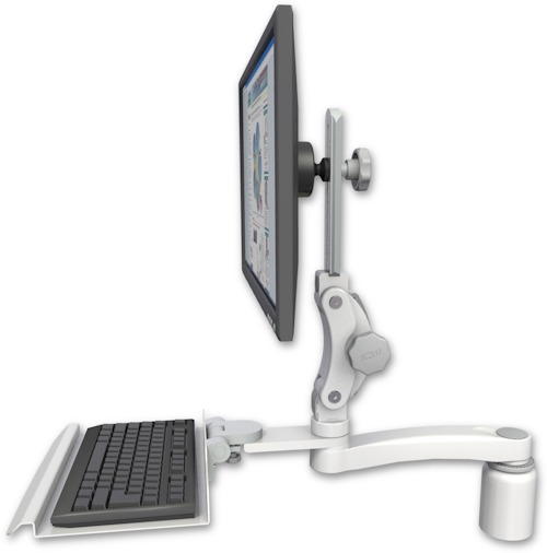 [UL550-D3-KD12-A1] AccessMount™ Ultra 550 LCD desk mount with a 3" riser, a 12" keyboard tray, and an 11" arm