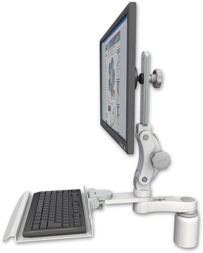 [UL550-D3-KD12-AS1] AccessMount™ Ultra 550 LCD desk mount with a 3" riser, a 12" keyboard tray, and an 6" arm