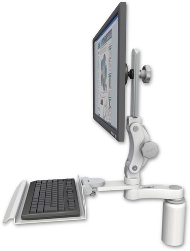 [UL550-D5-KD12-AS1] AccessMount™ Ultra 550 LCD desk mount with a 5" riser, a 12" keyboard tray, and an 6" arm