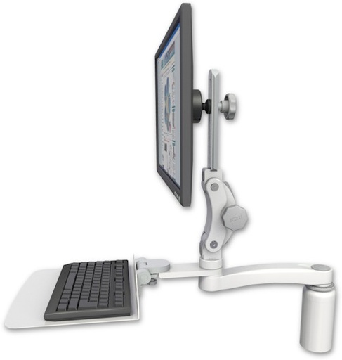 [UL550-D5-KD12F-A1] AccessMount™ Ultra 550 LCD desk mount with a 5" riser, a 12" flat keyboard tray, and an 11" arm
