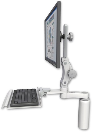 [UL550-D7-KD12-AS1] AccessMount™ Ultra 550 LCD desk mount with a 7.5" riser, a 12" keyboard tray, and an 6" arm