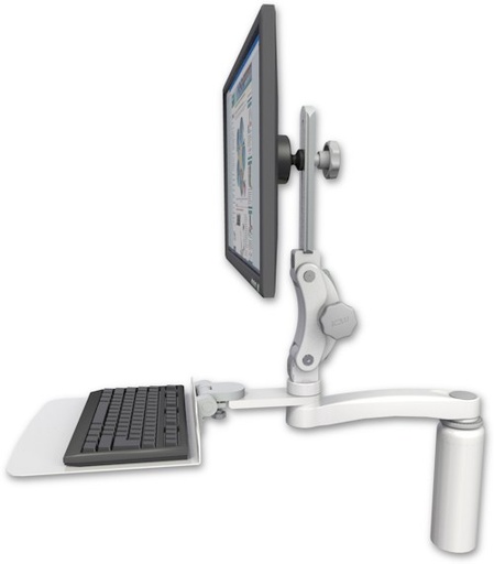 [UL550-D7-KD12F-A1] AccessMount™ Ultra 550 LCD desk mount with a 7.5" riser, a 12" flat keyboard tray, and an 11" arm