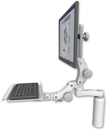[UL550-D7-KP12-AS1] AccessMount™ Ultra 550 LCD desk mount with a 7.5" riser, a 12" paralink keyboard tray, and an 6" arm