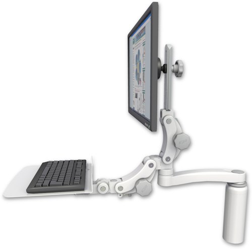 [UL550-D7-KP12F-A1] AccessMount™ Ultra 550 LCD desk mount with a 7.5" riser, a 12" flat paralink keyboard tray, and an 11" arm