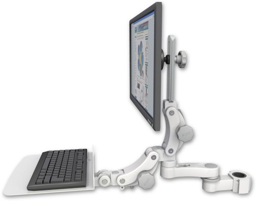 [UL550-P15-KP12F-AS1] AccessMount™ Ultra 550 LCD mount for a 1.5" pole with a 12" flat paralink keyboard tray and an 6" arm