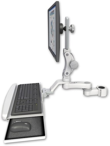 [UL550-P15-KUB-AS1] AccessMount™ Ultra 550 LCD mount for a 1.5" pole with a wrist-rest keyboard tray and an 6" arm