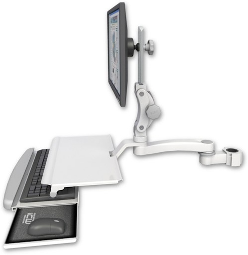 [UL550-P15-KUS-A1] AccessMount™ Ultra 550 LCD mount for a 1.5" pole with a work surface tray and slide-out keyboard tray and an 11" arm