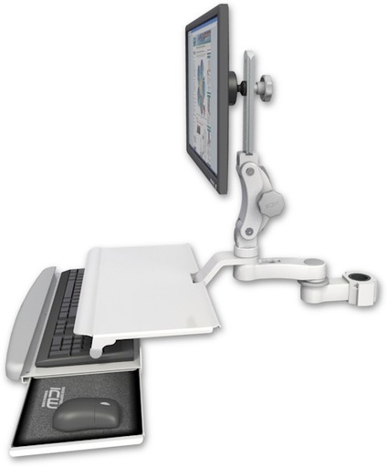 [UL550-P15-KUS-AS1] AccessMount™ Ultra 550 LCD mount for a 1.5" pole with a work surface tray and slide-out keyboard tray and an 6" arm