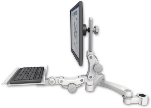 [UL550-P17-KP12-A2] AccessMount™ Ultra 550 LCD mount for a 1.75" pole with a 12" paralink keyboard tray and a 20" double-arm