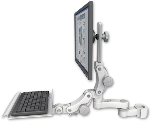[UL550-P2-KP12-AS1] AccessMount™ Ultra 550 LCD mount for a 2" pole with a 12" paralink keyboard tray and an 6" arm