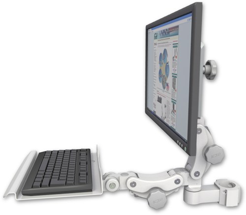 [UL550-P2-KP12] AccessMount™ Ultra 550 LCD mount for a 2" pole with a 12" paralink keyboard tray