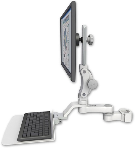 [UL550-P2-KU12F-AS1] AccessMount™ Ultra 550 LCD mount for a 2" pole with a 12" flat keyboard tray and an 6" arm
