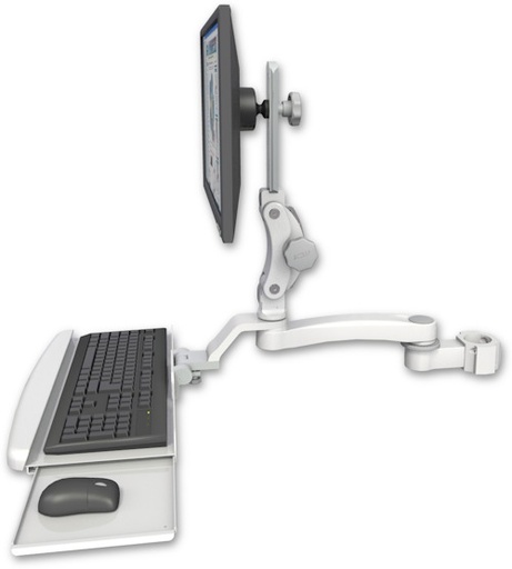 [UL550-P2-KUB-A1] AccessMount™ Ultra 550 LCD mount for a 2" pole with a wrist-rest keyboard tray and an 11" arm
