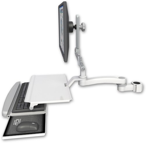 [UL510-P17-KUS-A1] AccessMount™ Ultra 510 LCD mount for a 1.75" pole with a work surface tray and slide-out keyboard tray and an 11" arm