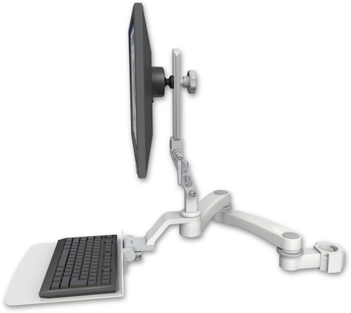 [UL510-P2-KU12F-A2] AccessMount™ Ultra 510 LCD mount for a 2" pole with a 12" flat keyboard tray and a 20" double-arm