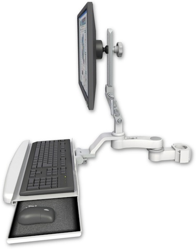 [UL510-P2-KUB-AS1] AccessMount™ Ultra 510 LCD mount for a 2" pole with a wrist-rest keyboard tray and an 6" arm