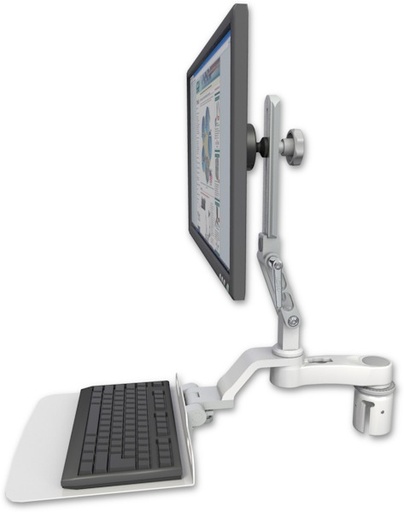 [UL510-R2-KU12F-AS1] AccessMount™ Ultra 510 LCD mount for a 2" radius with a 12" flat keyboard tray and an 6" arm