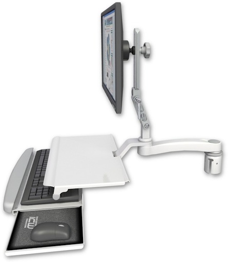 [UL510-R2-KUS-A1] AccessMount™ Ultra 510 LCD mount for a 2" radius with a work surface tray and slide-out keyboard tray and an 11" arm