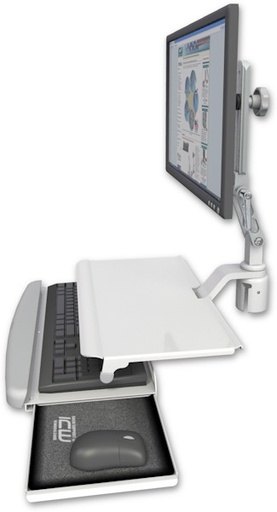 [UL510-R2-KUS] AccessMount™ Ultra 510 LCD mount for a 2" radius with a work surface tray and slide-out keyboard tray