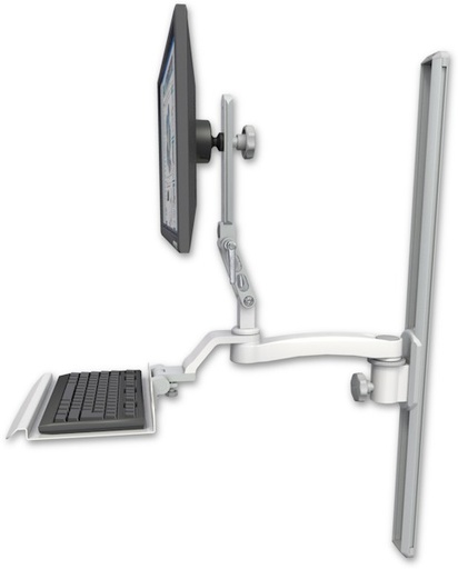 [UL510-T36-KU12-A1] AccessMount™ Ultra 510 LCD mount on a 36" wall track slider with a 12" keyboard tray and an 11" arm