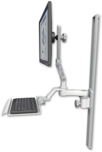 [UL510-T36-KU12-AS1] AccessMount™ Ultra 510 LCD mount on a 36" wall track slider with a 12" keyboard tray and an 6" arm