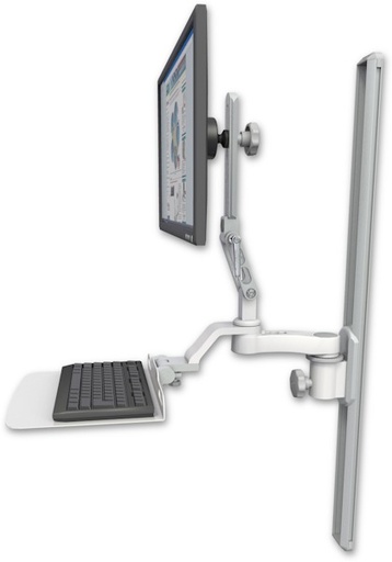 [UL510-T36-KU12F-AS1] AccessMount™ Ultra 510 LCD mount on a 36" wall track slider with a 12" flat keyboard tray and an 6" arm