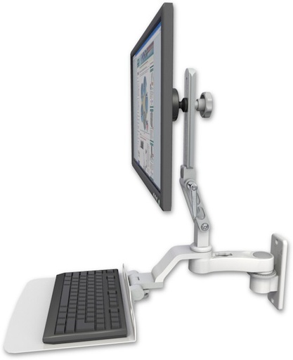[UL510-W2-KU12F-AS1] AccessMount™ Ultra 510 LCD wall mount with a 12" flat keyboard tray and an 6" arm