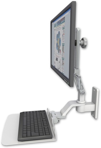 [UL510-W2-KU12F] AccessMount™ Ultra 510 LCD wall mount with a 12" flat keyboard tray