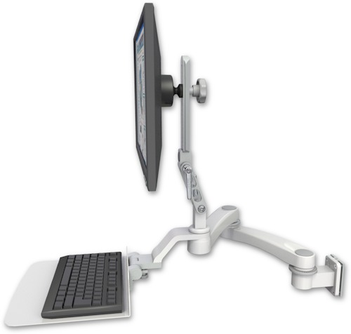 [UL510-W5-KU12F-A2] AccessMount™ Ultra 510 LCD 3.5" wall mount with a 12" flat keyboard tray and a 20" double-arm
