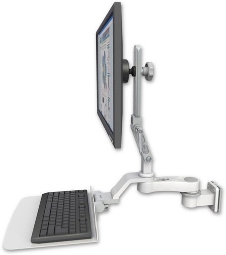 [UL510-W5-KU12F-AS1] AccessMount™ Ultra 510 LCD 3.5" wall mount with a 12" flat keyboard tray and an 6" arm