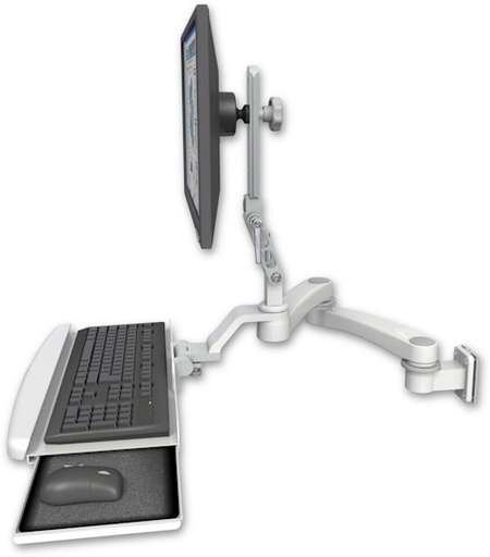 [UL510-W5-KUB-A2] AccessMount™ Ultra 510 LCD 3.5" wall mount with a wrist-rest keyboard tray and a 20" double-arm