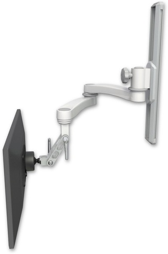 [UL500I-T19-A2] AccessMount™ Inverted Ultra 500 LCD mount on a 19" wall track slider with a 20" double-arm