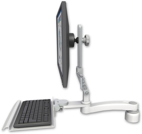 [UL510-D1-KD12-A1] AccessMount™ Ultra 510 LCD desk mount with a 1" riser, a 12" keyboard tray, and an 11" arm