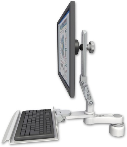 [UL510-D1-KD12-AS1] AccessMount™ Ultra 510 LCD desk mount with a 1" riser, a 12" keyboard tray, and an 6" arm