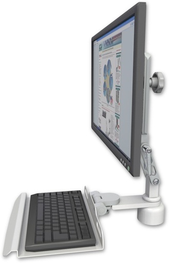 [UL510-D1-KD12] AccessMount™ Ultra 510 LCD desk mount with a 1" riser and a 12" keyboard tray