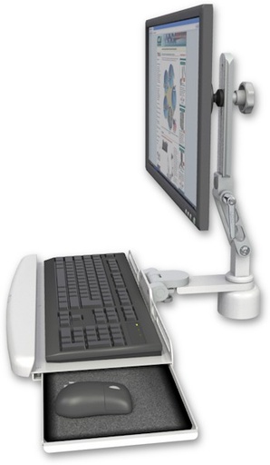 [UL510-D1-KDB] AccessMount™ Ultra 510 LCD desk mount with a 1" riser and a wrist-rest keyboard tray