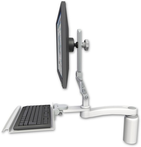 [UL510-D5-KD12-A1] AccessMount™ Ultra 510 LCD desk mount with a 5" riser, a 12" keyboard tray, and an 11" arm