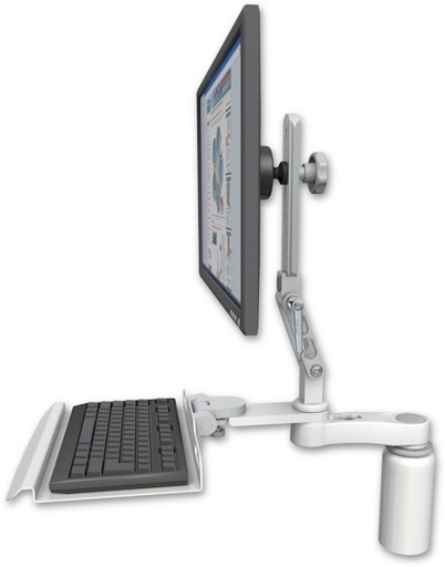 [UL510-D5-KD12-AS1] AccessMount™ Ultra 510 LCD desk mount with a 5" riser, a 12" keyboard tray, and an 6" arm