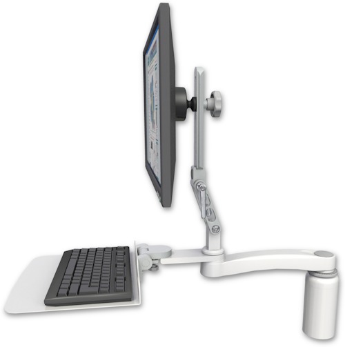 [UL510-D5-KD12F-A1] AccessMount™ Ultra 510 LCD desk mount with a 5" riser, a 12" flat keyboard tray, and an 11" arm