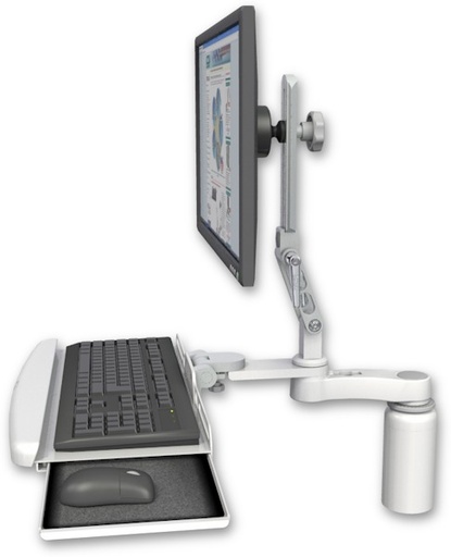 [UL510-D5-KDB-AS1] AccessMount™ Ultra 510 LCD desk mount with a 5" riser, a wrist-rest keyboard tray, and an 6" arm