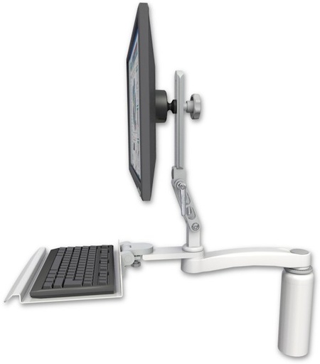[UL510-D7-KD12-A1] AccessMount™ Ultra 510 LCD desk mount with a 7.5" riser, a 12" keyboard tray, and an 11" arm