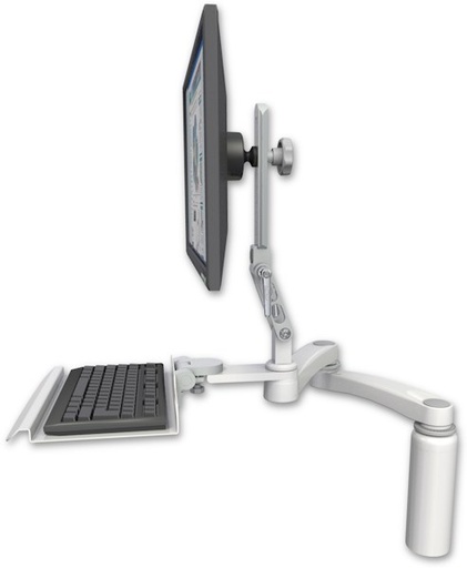 [UL510-D7-KD12-A2] AccessMount™ Ultra 510 LCD desk mount with a 7.5" riser, a 12" keyboard tray, and a 20" double-arm