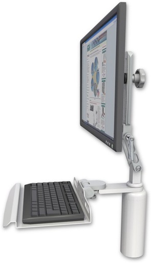 [UL510-D7-KD12] AccessMount™ Ultra 510 LCD desk mount with a 7.5" riser and a 12" keyboard tray