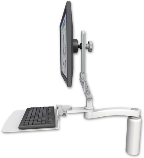 [UL510-D7-KD12F-A1] AccessMount™ Ultra 510 LCD desk mount with a 7.5" riser, a 12" flat keyboard tray, and an 11" arm