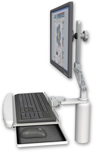 [UL510-D7-KDB] AccessMount™ Ultra 510 LCD desk mount with a 7.5" riser and a wrist-rest keyboard tray