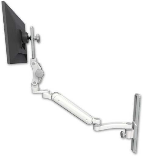 [UL182P-T19-A1] AccessMount™ Ultra 182 Arm with Paralink monitor mount mount on a 19" wall track slider and an 11" arm